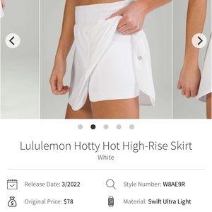 Lululemon Hotty hot HR skirt